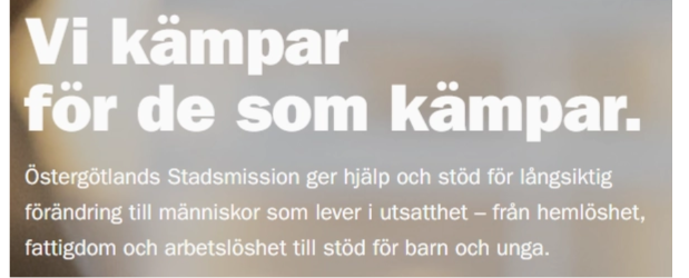 Kihlstedts Advokatbyrå har skänkt en gåva till Stadsmissionen Östergötland